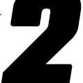 Dirt Digits Vinyl Numbers 5.5"H Black #2 3-Pack