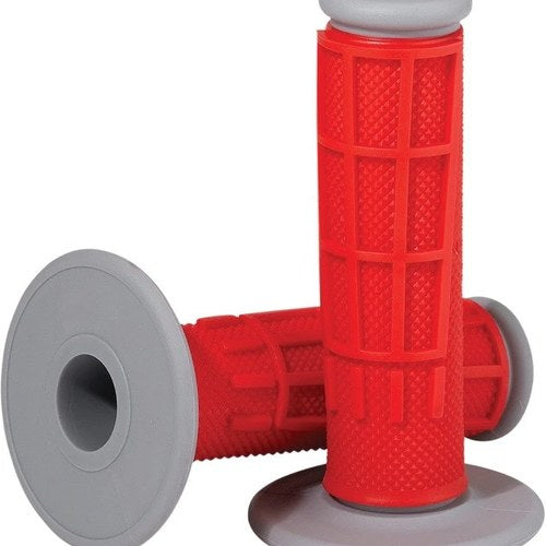 Moose Compound Diamond Half Waffle Grips Red