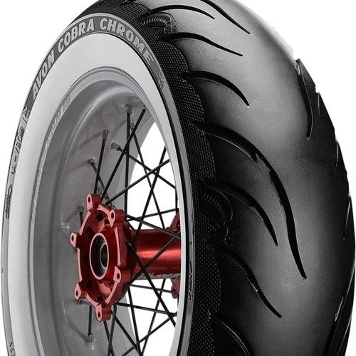 Avon Cobra Chrome AV92 Street Tire MT90B16 74H Rear Bias Belted Whitewall