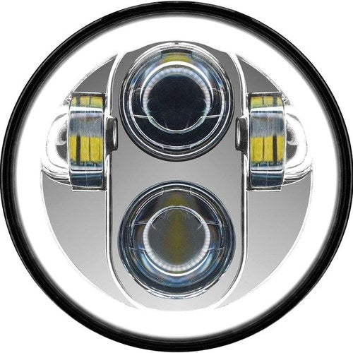 Pathfinder 5-3/4" LED Headlight with Halo Drl Chrome