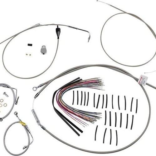 Burly Handlebar Cable/Line Kit for 15" Hangers w/Cruise Stainless #B30-1297