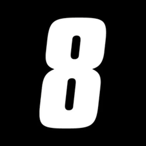 Factory Effex 7" Factory Numbers #8 White 3-Pack