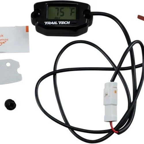 Trail Tech Surface Mount Temperature Meter with Fin Sensor Black 7.00mm