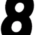 Dirt Digits Pro Numbers 6" Black #8 3-Pack
