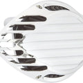 Arlen Ness Rough Crafts Teardrop Finned Air Cleaner Kit Chrome #RC-600-022