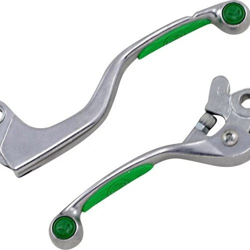 Moose Competition Lever Set Green fits Kawasaki/Suzuki