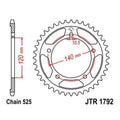 JT Steel Rear Sprocket 525 45T fits Suzuki/Triumph GSXR600/GSXR750/Daytona