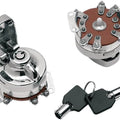 DS Round Key Internal Contact Ignition Switch Chrome #142179