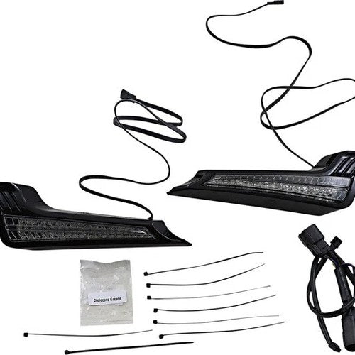 Ciro Filler Panel Fascia Lights Black/Amber #40046 Harley Davidson