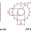 JT Front Sprocket 520 15T #JTF565.15 for Kawasaki/Suzuki/Yamaha