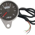 DS Mini Elec. Tachometer w/Orange Needle 2.4" Pol w/Black Face