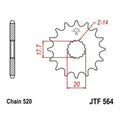 JT Front Sprocket 520 13T Yamaha/Gas YZ125/EC 125/WR200R/EC 125 Racing