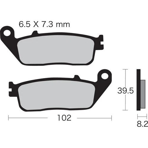 Vesrah VD-156 Organic Brake Pads #VD-156 for Honda/Triumph/Yamaha/Suzuki/Cagiva