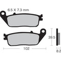 Vesrah VD-156 Organic Brake Pads #VD-156 for Honda/Triumph/Yamaha/Suzuki/Cagiva