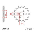 JT Front Sprocket 428 13T for Honda CRF125F/CRF125F Big Wheel 2014-2015