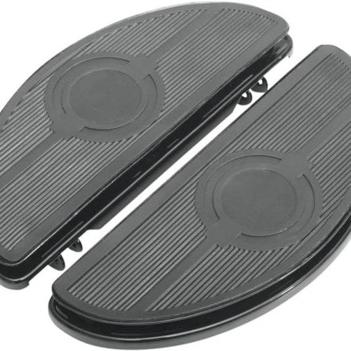 DS Half-Moon Driver Floorboards With Anti-Vibration Black Harley Davidson 143393
