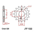 JT Front Sprocket 520 15T #JTF1322.15 Honda XR400R 1996-2004