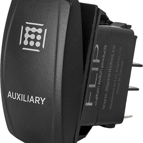 Flip Custom Switch Products Rocker Aux 3 Switch Black