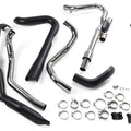 Cobra Pro Chamber Dual Bung Head Pipes Black Harley M8 Touring 2017-2023