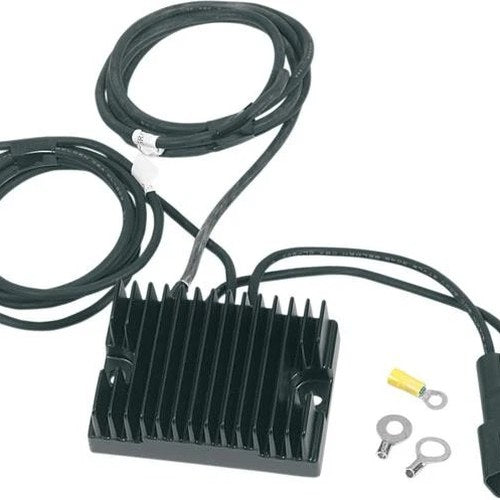 Compu-Fire 38 Amp Voltage Regulator Finned Black #55150 Harley Davidson