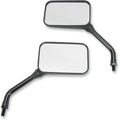 Emgo GP Deluxe Mirror Set Rectangular 10mm Short Stem Black Universal