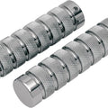 Accutronix Knurled Elite Billet Grips Chrome #GR100-KNC Harley Davidson