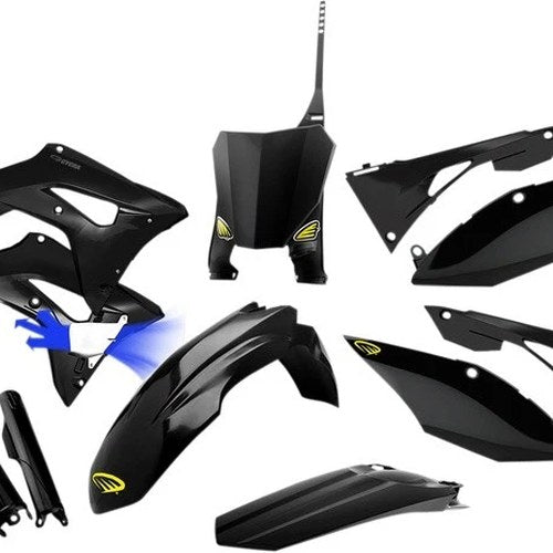 Cycra Powerflow Plastics Kit Black #1CYC-9320-12 fits Honda Crf 250/CRF 450