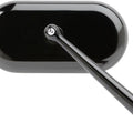 Arlen Ness Oval Side View Mirror Black Right Screw-In 5.00"