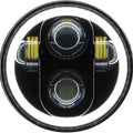 Pathfinder 5-3/4" LED Headlight with Halo Drl Black
