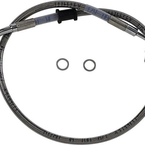 DS Braided Front Upper ABS Brake Line Kit 26-3/4" Clear Coated #212083