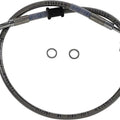 DS Braided Front Upper ABS Brake Line Kit 26-3/4" Clear Coated #212083