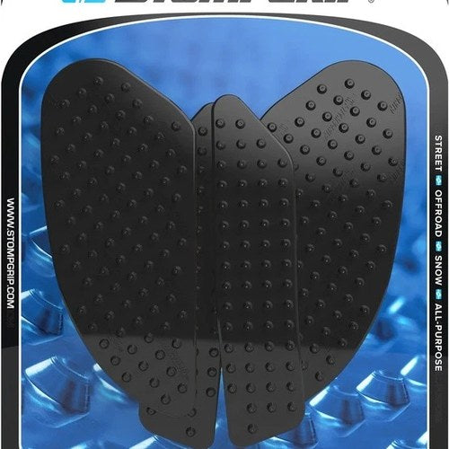 Stomp Volcano Profile Traction Pad Tank Grips Black for Kawasaki KLX230