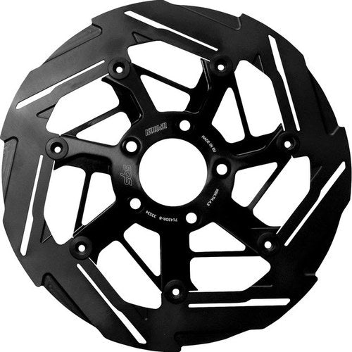 Sbs 7-Spoke Brake Rotor Design D Front Right Black #7143DR-B Harley Davidson