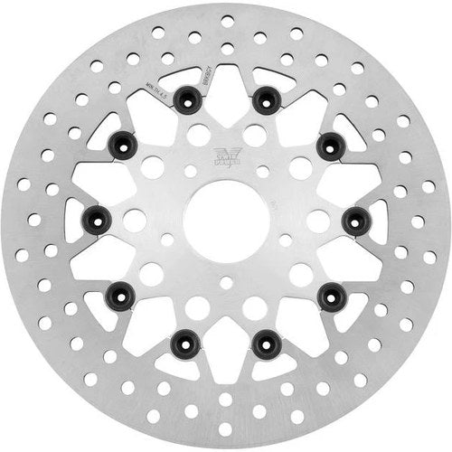 Twin Power Floating Mesh Brake Rotor 11.8" Front Silver #666822 Harley Davidson