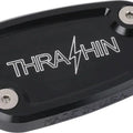 Thrashin Supply Co. Rear Brake Reservoir Cap Twice Cut Black #TSC-3177-4