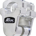 Rox Speed FX Pivot 1-1/4" Handlebar Risers 2" Silver #1R-P13RINM Indian
