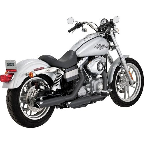Vance & Hines Twin Slash Slip-On Mufflers Black #46838 Harley Davidson Dyna