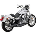 Vance & Hines Twin Slash Slip-On Mufflers Black #46838 Harley Davidson Dyna