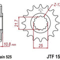 JT Front Sprocket 15T #JTF1586.15 fits Yamaha YZF-R6 2006-2020