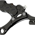 Arlen Ness Tech 6 Piston Rear Brake Caliper with Mounting Bracket Black #02-323