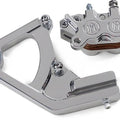 PM 4-Piston Classic Caliper & Bracket Rear 11.5" Polished 1274-0052P