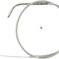 Magnum Polished Stainless Pull Throttle Cable 45-1/2" #53216 Harley Davidson