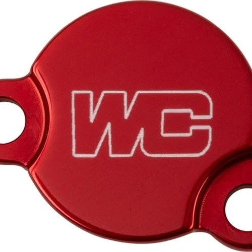 Works Connection Rear Brake Master Cylinder Cover Red #21-771