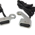 DS LED Handlebar Marker Lights Chrome Smoke Lens Harley w/Mechanical Clutch