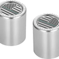 Figurati Designs Short/Fat Docking Hardware Covers US Flag Green Line Polished