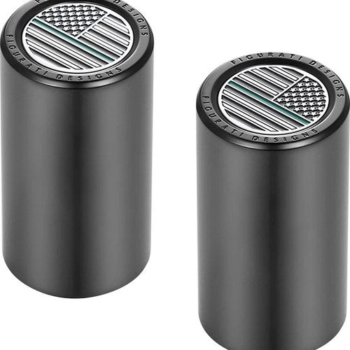 Figurati Designs Long Docking Hardware Covers US Flag Green Line Black