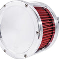 Feuling BA Race Series Air Cleaner Raw With Solid Cover/Red Filter #5421