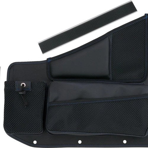 Show Chrome Passenger Console Organizer Black/Blue Stitching #H44-7PBLU Polaris