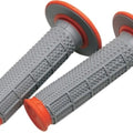 Renthal MX Dual Compound Tapered 1/2 Waffle Grips Gray/Orange