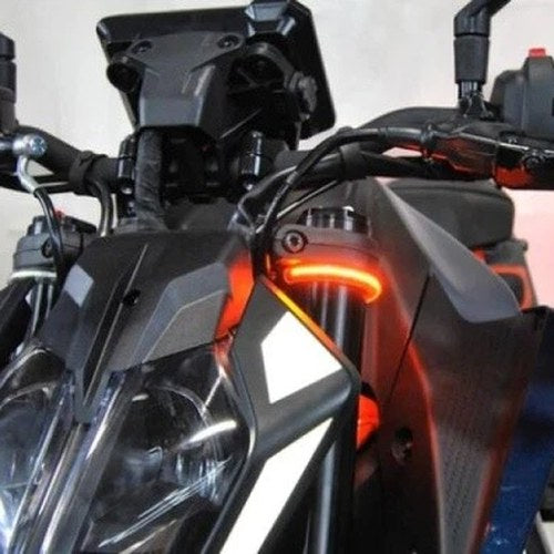 New Rage Cycle LED Front Turn Signals Amber/Clear NEW390-FB-24 KTM 390 Duke 2024